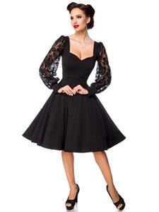 Rockabilly Clothing Vintage-Kleid mit Spitzenärmeln