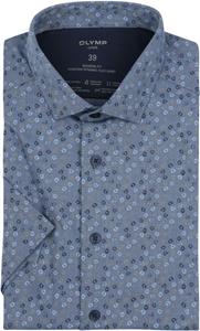 OLYMP Luxor Shortsleeve Hemd Figuren Blau