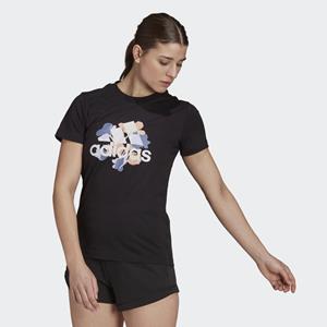 adidas Floral Graphic T-Shirt Damen - Schwarz, Mehrfarbig