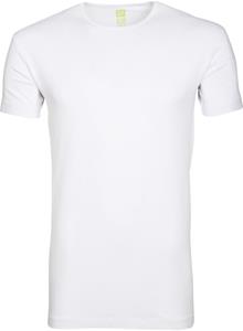 Alan Red Bamboo T-shirt O-Ausschnitt Weiß