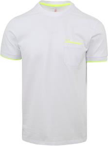 Sun68 T-Shirt Neon Stripe Wit