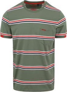 New zealand auckland NZA-T-Shirt Taikehu Streifen Grün