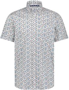 State of Art regular fit overhemd met all over print wit/roze