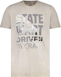 State Of Art T-Shirt Druck Beige