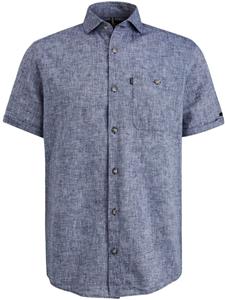 Vanguard Short Sleeve Hemd Leinen Blau