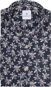 Blue Industry Short Sleeve Overhemd Bloemen Navy