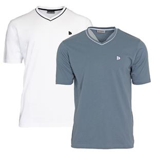 Donnay Donnay Heren - 2-Pack - T-Shirt Jason - Wit & Blauwgrijs