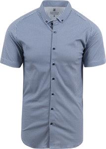 Desoto Short Sleeve Overhemd Print Blauw
