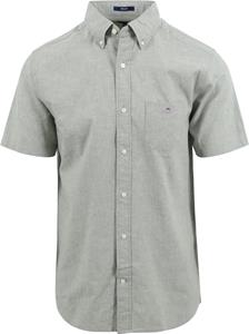Gant Short Sleeve Hemd Leinen Hellgrün
