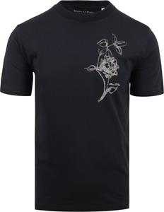 Marc O'Polo T-Shirt Bloem Navy