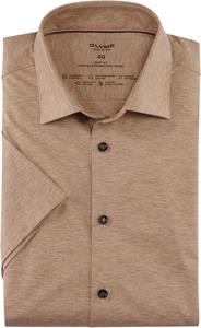 Olymp Short Sleeve Overhemd Lvl 5 24/Seven Beige