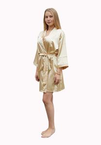 Satin-Luxury Kimono dames champagne - satijn - 