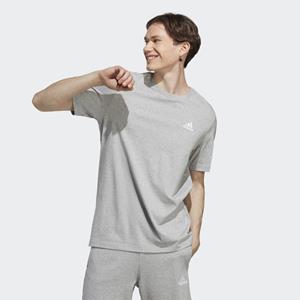 adidas Essentials Single Jersey Embroidered Small Logo T-Shirt Grau
