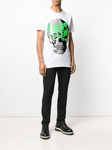 Philipp Plein T-shirt met verfraaide doodskop - Wit