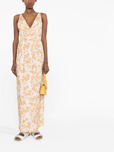 Peony Maxi-jurk met bloemenprint - Oranje