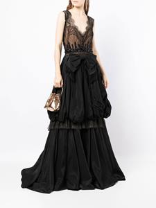 Zuhair Murad Asymmetrische avondjurk - Zwart