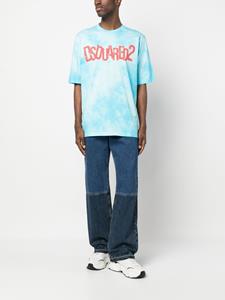 Dsquared2 T-shirt met logoprint - Blauw