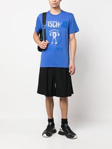 Moschino T-shirt met logoprint - Blauw