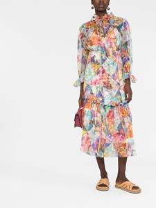 ZIMMERMANN Maxi-jurk met bloemenprint - Blauw
