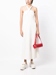 Rosetta Getty Maxi-jurk met halterdetail - Wit