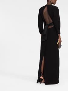 Saint Laurent Maxi-jurk met open rug - Zwart