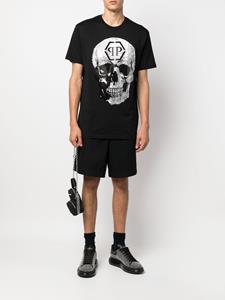 Philipp Plein T-shirt met doodskopprint - Zwart