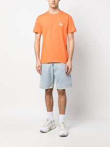 Maison Kitsuné T-shirt met vospatch - Oranje