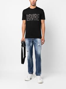 Dsquared2 T-shirt met logo van studs - Zwart