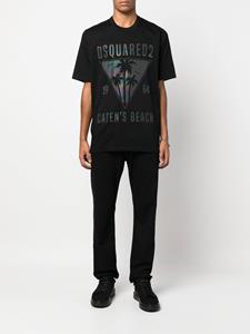 Dsquared2 T-shirt met grafische print - Zwart
