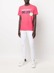 Dsquared2 T-shirt met print - Roze