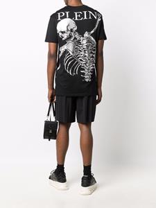 Philipp Plein T-shirt met skeletprint - Zwart