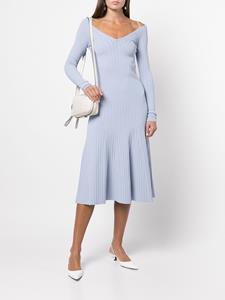 Proenza Schouler White Label Ribgebreide jurk - Blauw