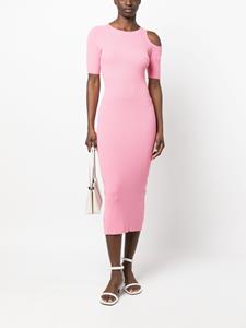 AERON Geribbelde jurk - Roze