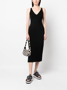 Lacoste Ribgebreide jurk - Zwart