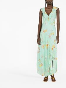 Polo Ralph Lauren Maxi-jurk met bloemenprint - Blauw