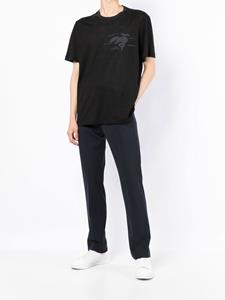 Brioni T-shirt met dolfijnprint - Zwart