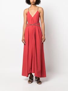 Brunello Cucinelli Maxi-jurk met open rug - RED