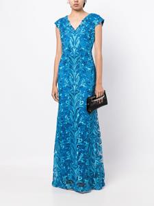 Tadashi Shoji Avondjurk met V-hals - Blauw