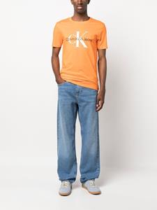 Calvin Klein Jeans T-shirt met logoprint - Oranje