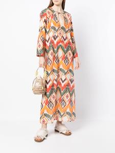 Bambah Maxi-jurk met geometrische print - Oranje