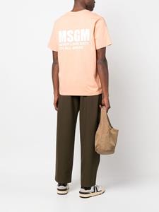 MSGM T-shirt met logoprint - Oranje