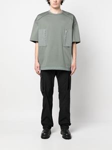 Juun.J T-shirt met contrasterende ritszakken - Groen