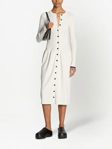 Proenza Schouler White Label Ribgebreide jurk - Beige