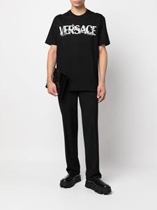 Versace T-shirt met logoprint - Zwart