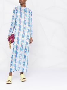 Nina Ricci Maxi-jurk met bloemenprint - Blauw