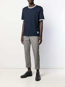 Thom Browne T-shirt met contrasterende afwerking - Blauw