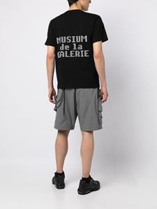 Musium Div. T-shirt met logoprint - Zwart