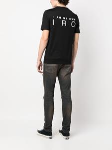 IRO T-shirt met logoprint - Zwart