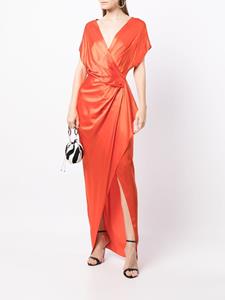 Michelle Mason Avondjurk met gedrapeerd detail - Oranje