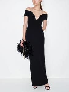 Solace London Off-shoulder jurk - Zwart